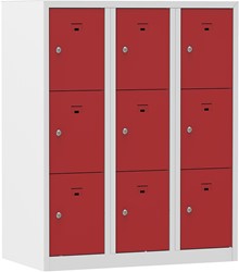 Premium Locker 3 kolommen 9 deuren 90 cm breed