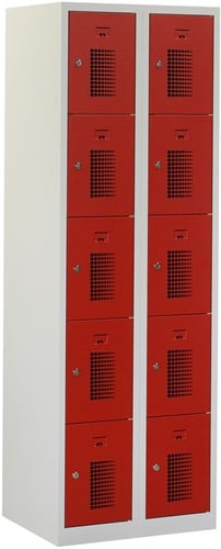 Premium Locker 2 kolommen 10 deuren 60 cm breed