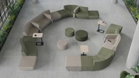 Modulaire loungebank Soft Rock configuratie 1-3