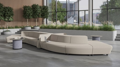 Modulaire loungebank Soft Rock configuratie 2-2