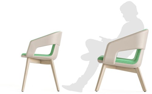 Bank TWIST&SIT 2-zits lage rug stalen poten-3