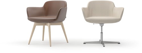 Stoel Danae gepolijste aluminium kruisvoet-2