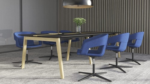 Stoel TWIST&SIT Met zwarte aluminium Kruispoot-2