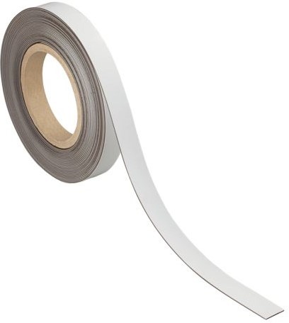 MAGNEETBAND 25MM WIT 10MTR