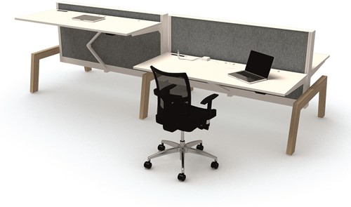 Bench Bureau 4 personen MAX Hybrid Inbus Verstelbaar 4 x 160 x 75 cm