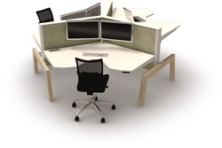 Max Hybrid Wing 3 Bureau - Elektrisch zit sta Verstelbaar