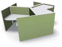 Elektrisch zit sta bench bureau MAX Wing Screen-3