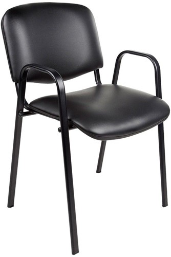 Stoel Milos semi-leder bekleed incl. armleggers