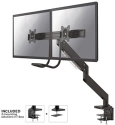 Monitorarm Newstar NM-D775DXBLACK gasveer 2 monitoren Zwart