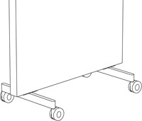 Verrijdbare akoestische wand Mute 200cm hoog-3