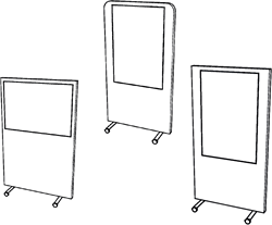 Akoestische wand incl. whiteboard