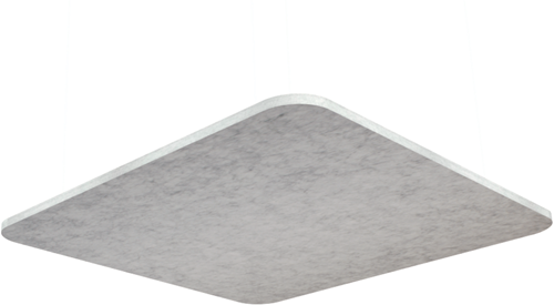 Akoestisch plafondeiland gerecycled PET Vilt 40 mm dik | Wit/Grijs/Zwart | 5000g/m2 150 x 125 cm