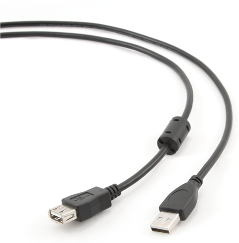 Kabel USB 2.0 A(m)-A(f) VERLENG 1.8M zwart