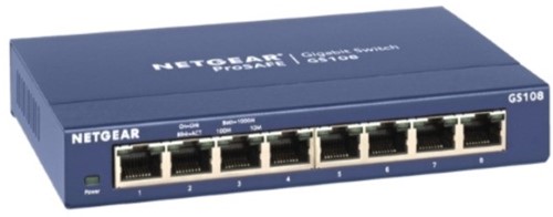Netgear GS108GE 8 POORTS SWITCH 1 STUK
