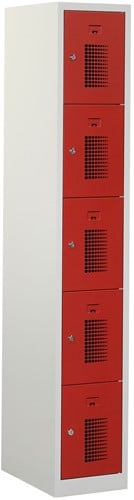 Premium Locker 1 kolom 5 deuren 30 cm breed