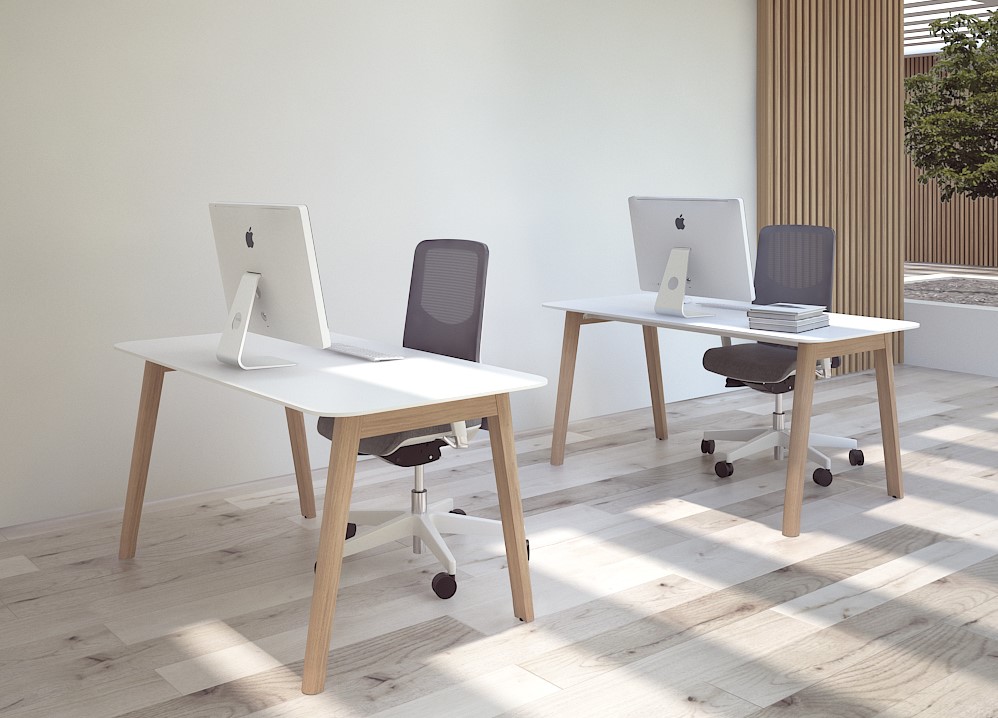 zo veel Anders Verstenen Houten bureau kopen? Bureau Nova Wood
