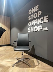 Vergaderstoel Kohl Anteo ALU 5800 leder 4-poot - Showroommodel 