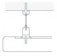 Ophangmechanisme Akoestisch Plafond Paneel Modus Light Voor betonnen, houten of gipsplaten plafond-2