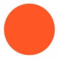 Etiket oranje rond 50mm 1000/rol