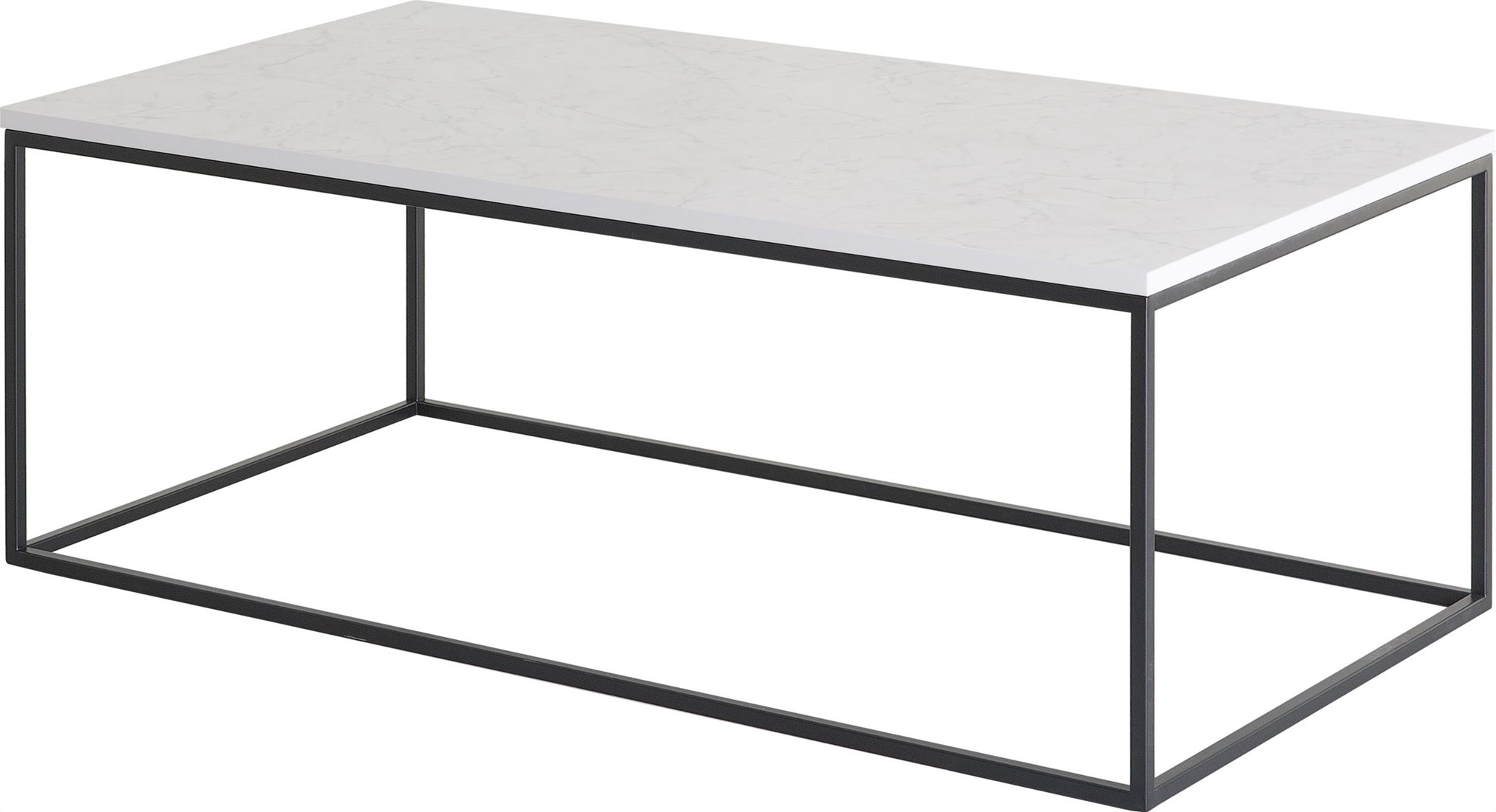 Mail hoofdkussen Afwijzen Langwerpige salontafel met minimalistisch frame
