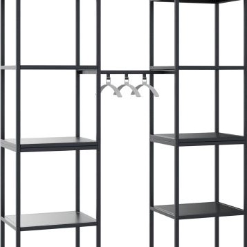 Flexwall garderobestang 40 breed inclusief 3 metalen kledinghangers