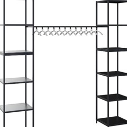Flexwall garderobestang 119 breed inclusief 12 metalen kledinghangers