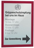 Magnetisch venster rood PVC A3