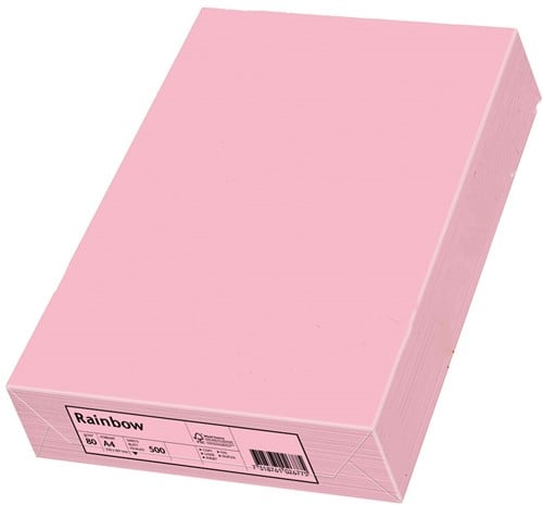 Kopieerpapier Rainbow A4 230gr roze 250vel
