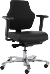 Stoel Score At Work ESD kunstleer zwart excl. armleggers - hoogte verstelbaar 45-60 cm
