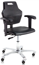 Stoel Score pro 4400 ESD PUxx zwart excl. armleggers - hoogte verstelbaar 44-57 cm
