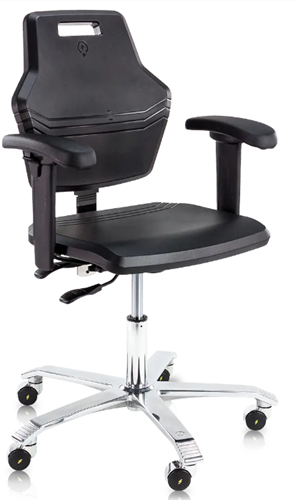 Stoel Score pro 4400 ESD PUxx zwart excl. armleggers - hoogte verstelbaar 44-57 cm