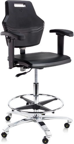 Stoel Score pro 4402 ESD PUxx zwart excl. armleggers - hoogte verstelbaar 59-84 cm
