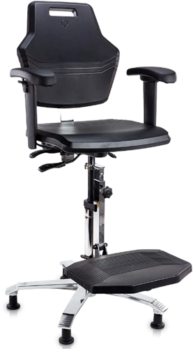 Stoel Score pro 4408 ESD PUxx zwart excl. armleggers - hoogte verstelbaar 59-84 cm