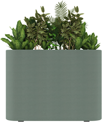 M+ Planter - gestoffeerde akkoestische plantenbak met afgeronde hoeken 1800Bx450Dx1250H MM