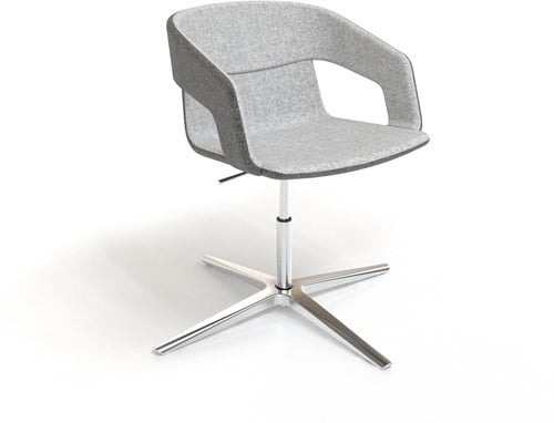 Stoel TWIST&SIT met stalen aluminium kruispoot