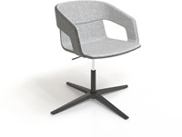 Stoel TWIST&SIT Met zwarte aluminium Kruispoot