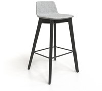 Hoge stoel TWIST&SIT houten poten zwart