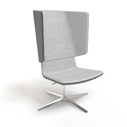 Stoel TWIST&SIT hoge rug met kruispoot aluminium