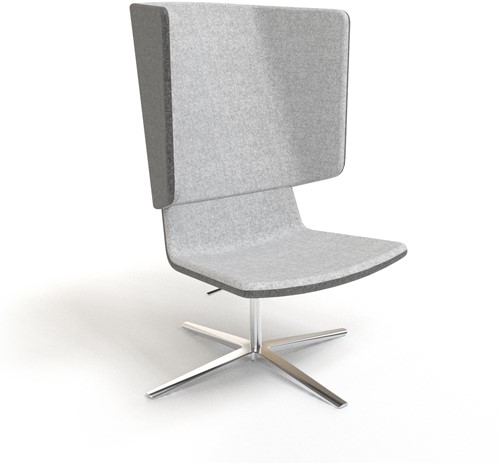 Stoel TWIST&SIT hoge rug met kruispoot aluminium
