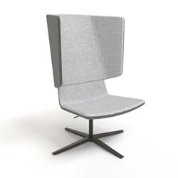 Stoel TWIST&SIT hoge rug met kruispoot zwart