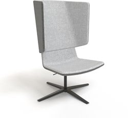 Stoel TWIST&SIT hoge rug met kruispoot zwart
