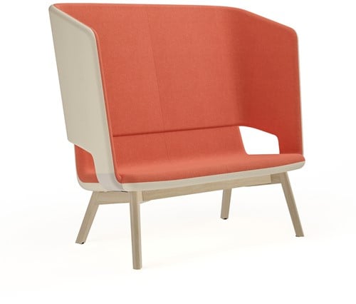 Bank TWIST&SIT 2-zits hoge rug houten poten