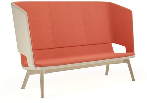 Bank TWIST&SIT 3-zits hoge rug houten poten