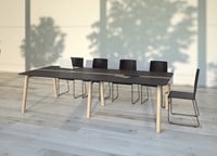 Vergadertafel Nova Wood HPL houten frame-2