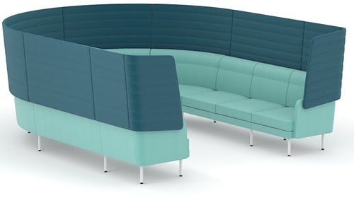 Hoge rug gebogen bank arcipelago tienzitter