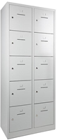 Lockerkast Hidesign - 10 deurs - 190 x 80 x 45 cm (HxBxD) - Grijs