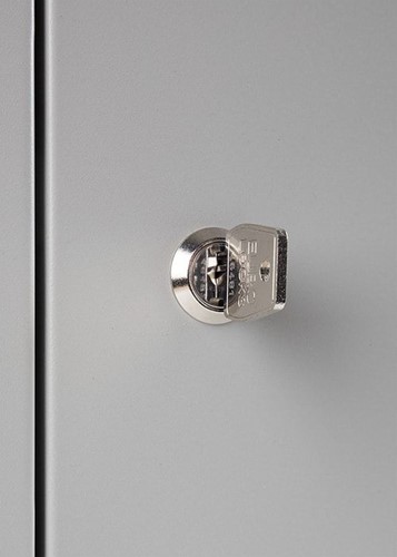 Premium Garderobekast 2 Deuren - Grijs - Cilinderslot - 195 x 30 x 50 cm-3