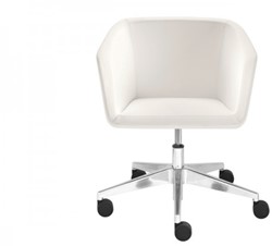 Stoel Meg 5-teen gepolijst aluminium kruisvoet