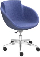 Stoel TULA met gepolijste aluminium kruisvoet