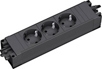 Stekkerdoos Bachmann step base 3 voudig zwart GST18 in/out zwart kunststof